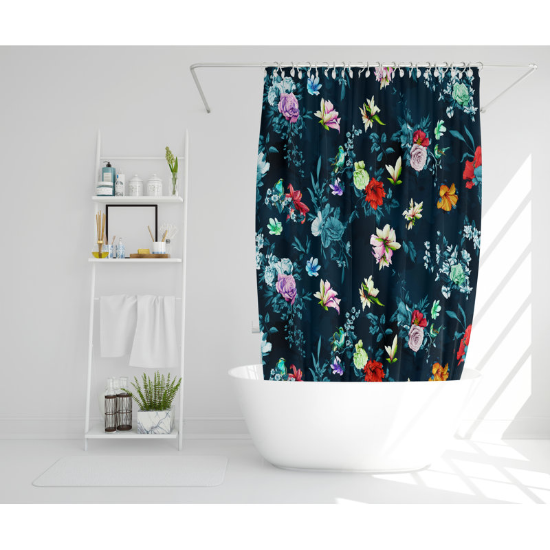 Vieux Polyester Shower Curtain Set, 168cm H x 168cm W
