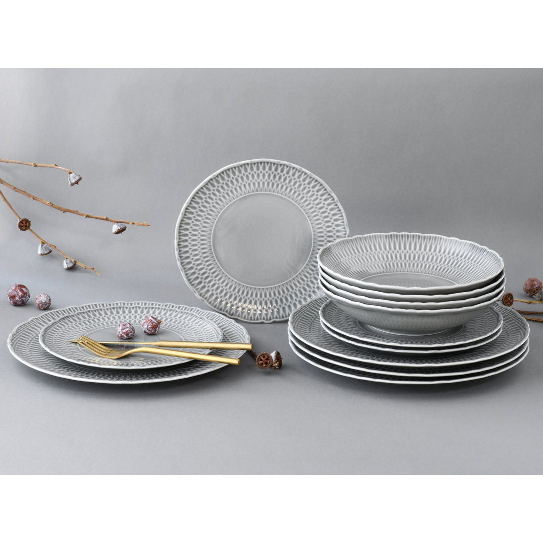 SOFIA 12 Piece Dinnerware Set, Service for 4
