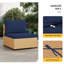 Ensemble de conversation 5 pièces en rotin beige avec décorations beiges pour l'extérieur-313129324