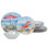 Service de vaisselle 12 pièces en mélamine certifié service International Ocean View, service pour 4