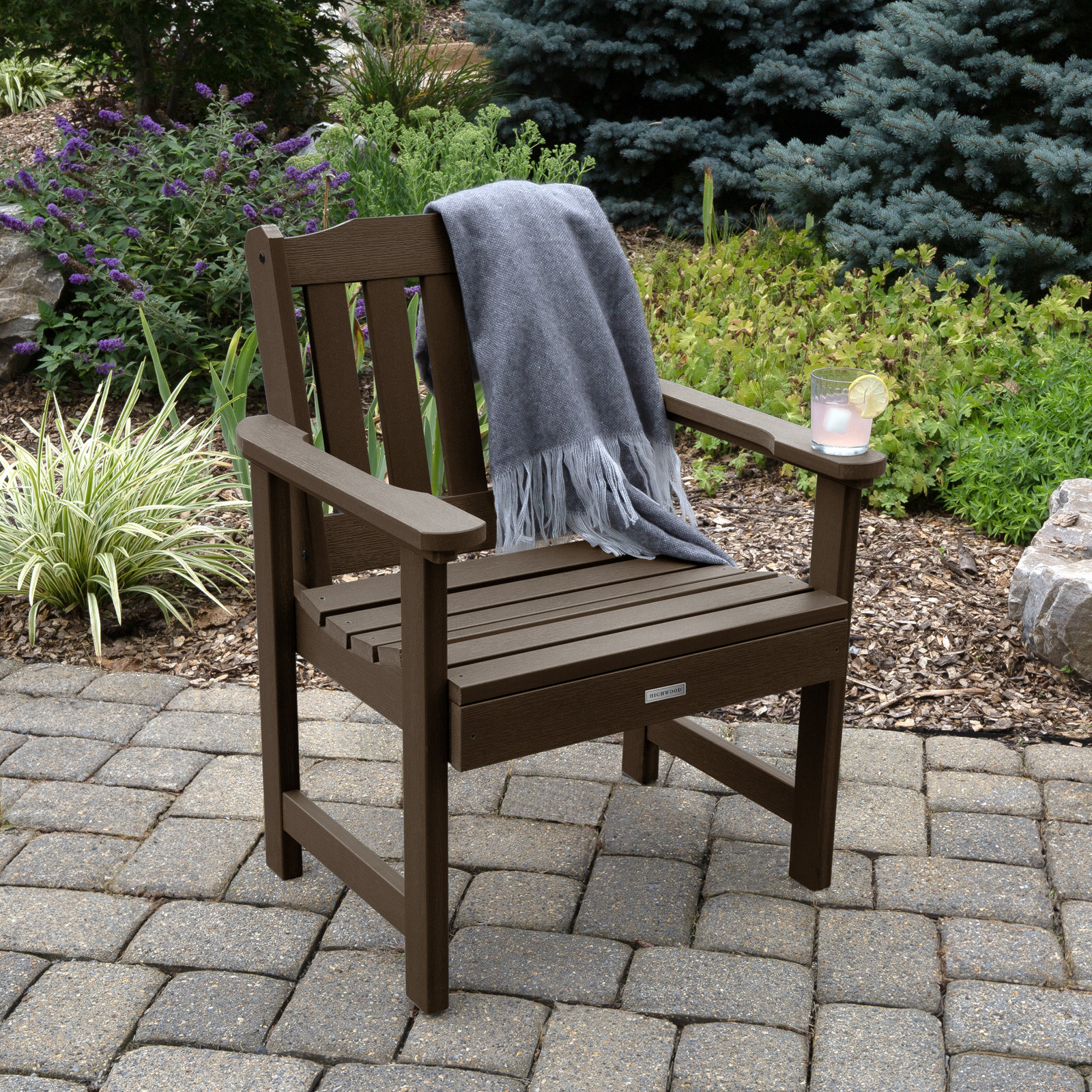 Outdoor Lounge Chair, Weathered Acorn