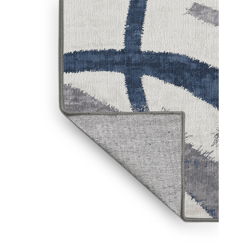 Tapis gris lavable à la machine, Carré 7 pi