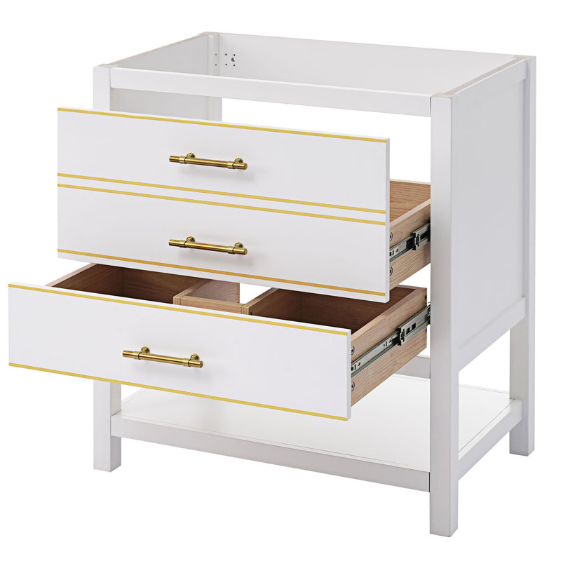 Base de meuble-lavabo simple 29,13 po seulement, Blanc