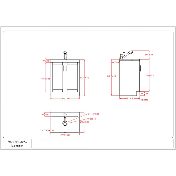 Dimensions du produit