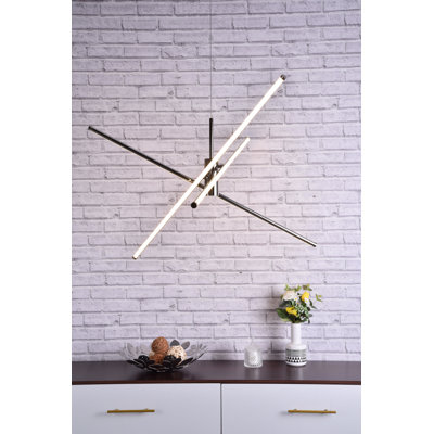 Hulse 3 - Light Dimmable LED Sputnik Modern Linear Chandelier