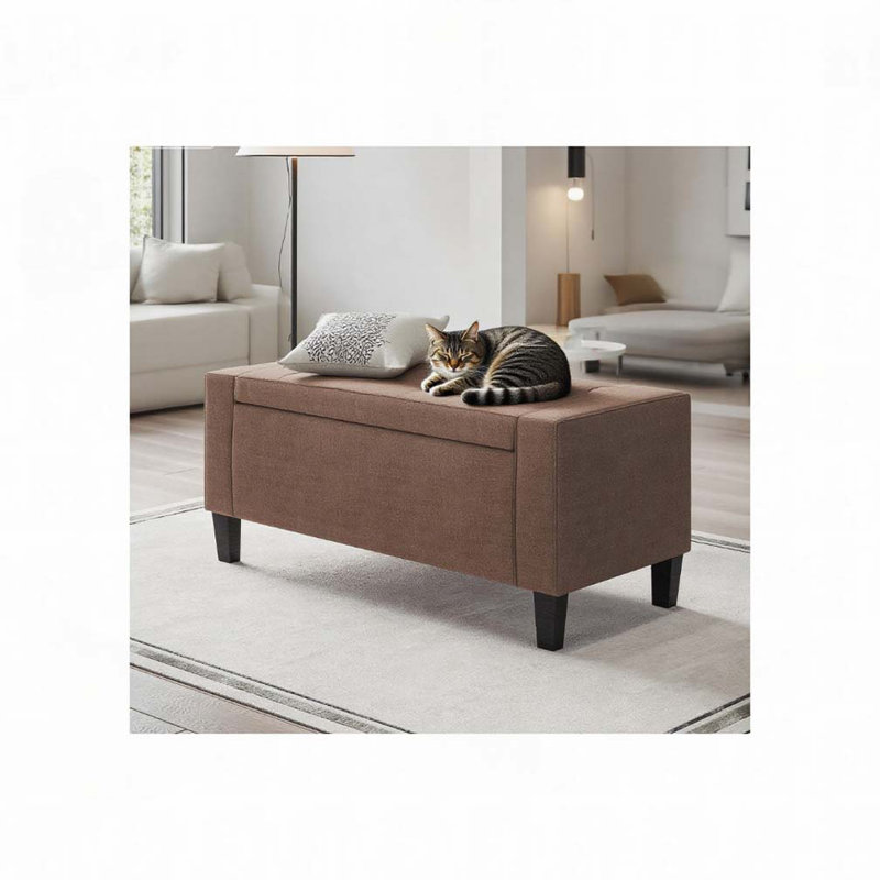 Banc de rangement en similicuir