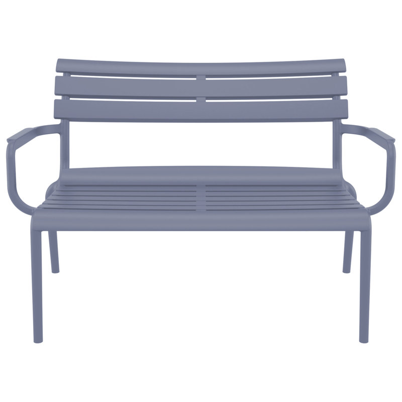 Banc d'extérieur 46 po Ruta Paris, Gris foncé