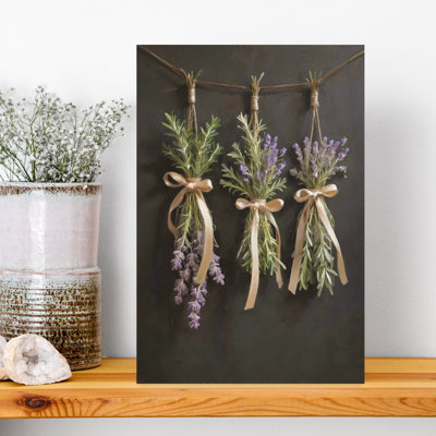 Dried Herbs Rustic Vintage Abstract Lavender Wall Art