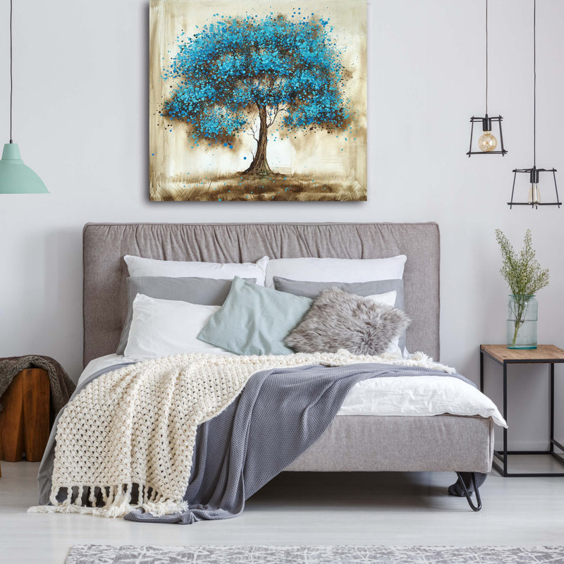 « blue tree », reproduction de peinture à l’huile sur toile tendue
