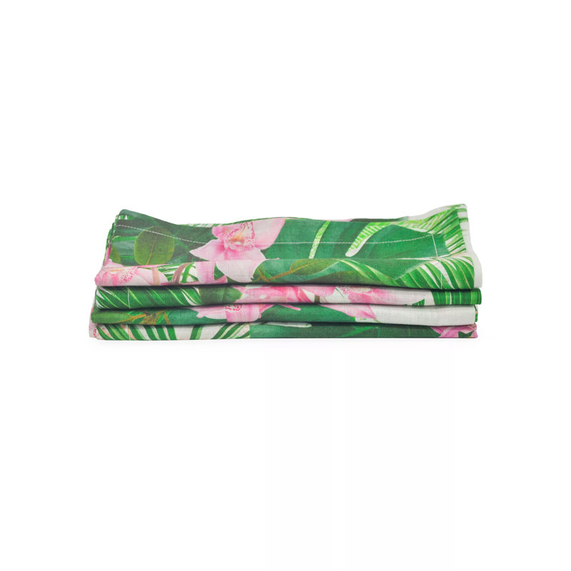 Floral Linen Square Napkins