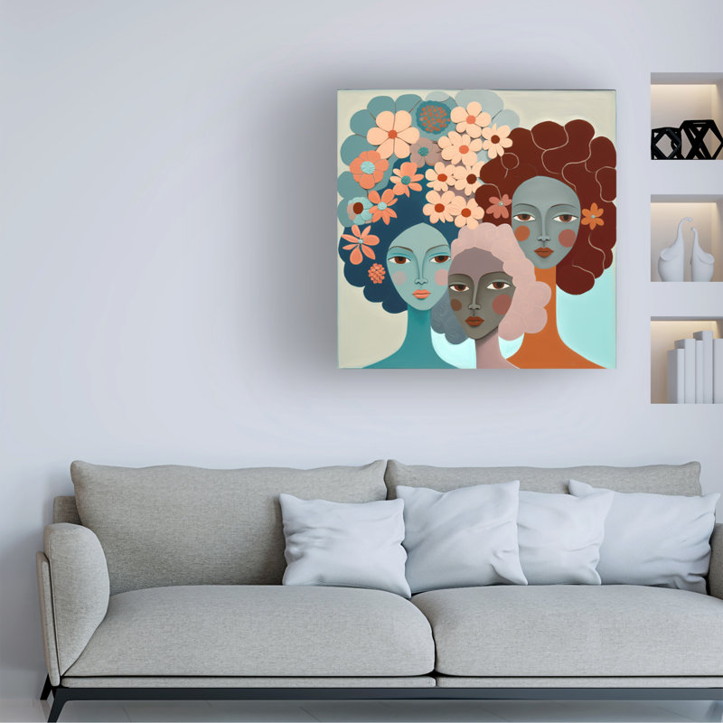 «Ray Heere», reproduction d'art sur toile Mid Century Portraits 16, H 14 po x l 14 po x P 2 po
