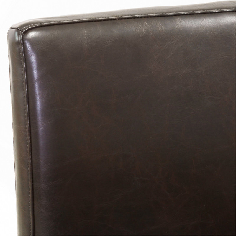 Ensemble de 2 tabourets de comptoir en cuir brun 26 pouces (ensemble de 2), Brun