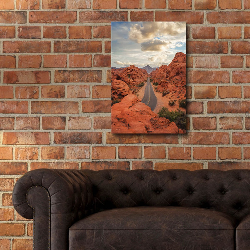  «Coucher de soleil dans la vallée du feu» par Martin Podt, art mural en verre acrylique, 16 po x 24 po, H 24 po x l 16 po