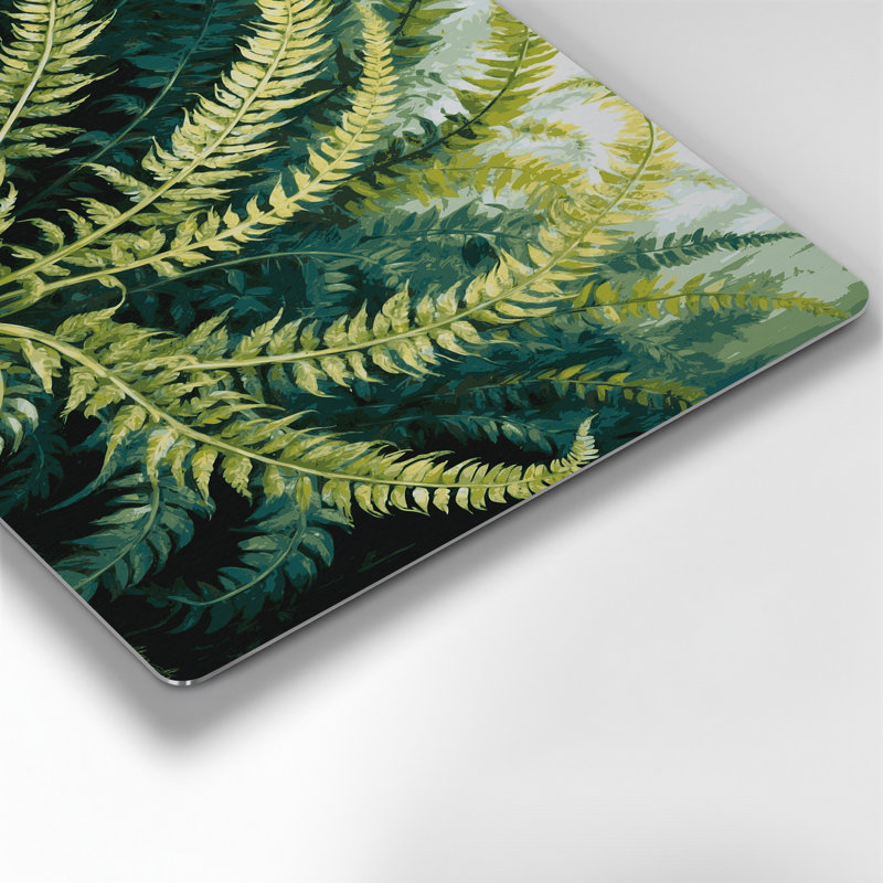 Adhésif botanique vert, art mural en métal, H 12 po x l 18 po
