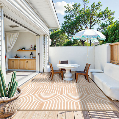 Tapis en PP durable pour une utilisation à l'extérieur Tapis parfait pour les patios, les jardins et les zones de piscine