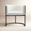 Fauteuil rembourré en similicuir Virgil-455373719