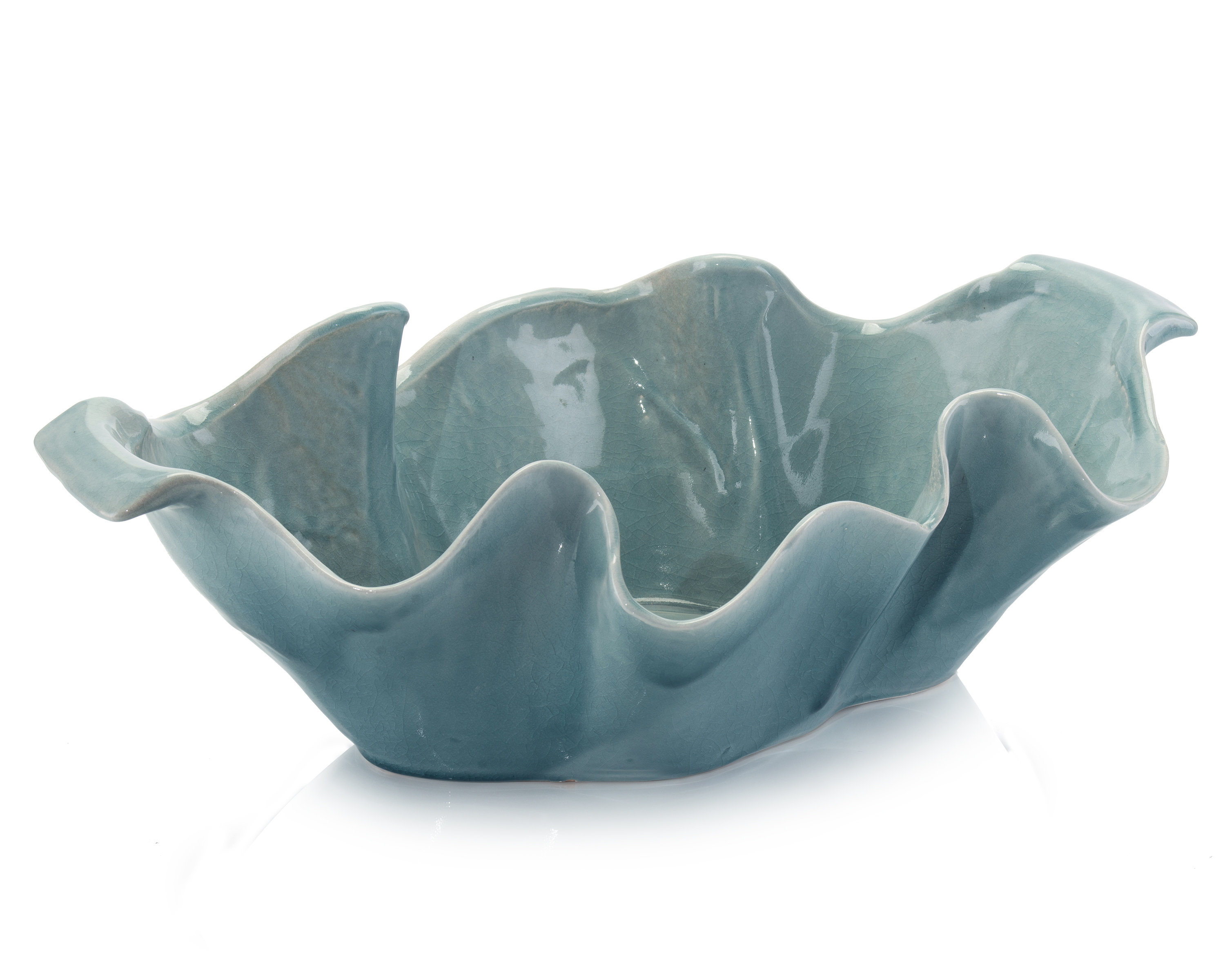 John-Richard Ceramic Abstract Coastal Decorative Bowl in Aegean Sea & Reviews | Wayfair
