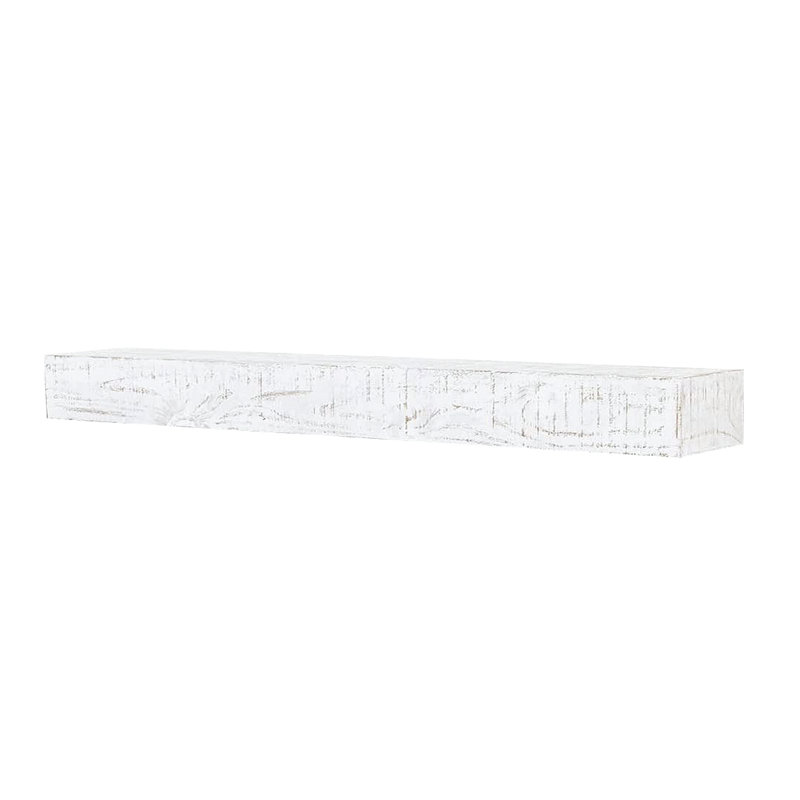 Mantels Direct Country Living Hatteras Floating Pine Wood Fireplace Mantel Shelf - 72 Inch Whitewash Wooden Farmhouse Floating Mantel Shelf For Electric Fireplaces And More!