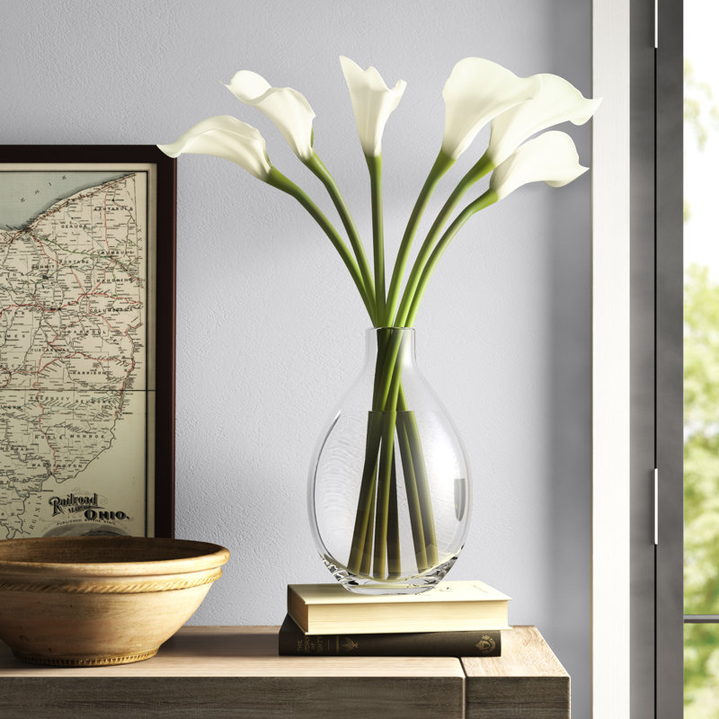 Tige de lys Calla artificiel 26 po Cauldwell, Blanc, 26" H x 3" W x 3" D