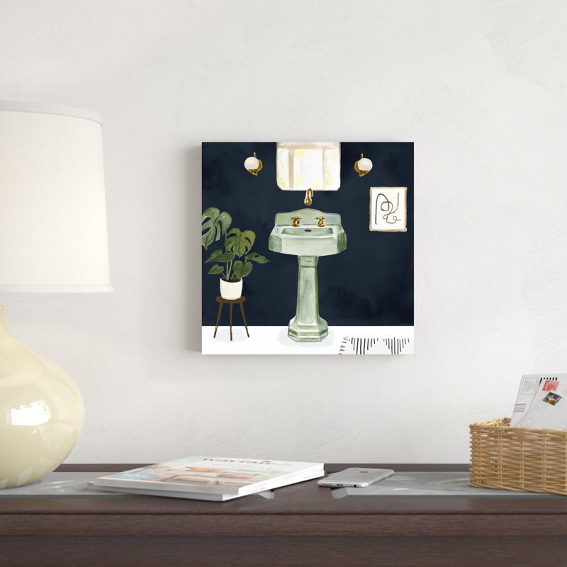 " Boho Bath Sinks II " by Victoria Borges Painting Print, 12" H x 12" W