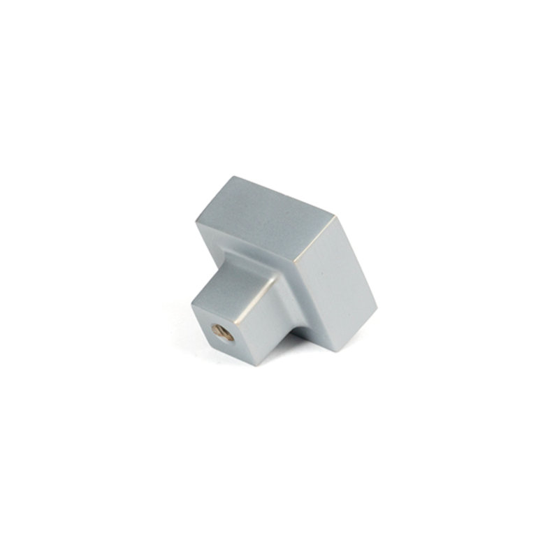 Square Knob, 2.5 cm, Satin Chrome