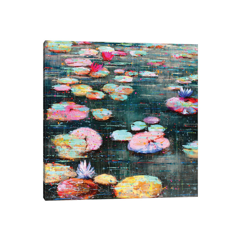 Pink Lotus - Wall Art Print - Wrapped Canvas, H 26 po x l 26 po, Toile tendue, Ne s’applique pas