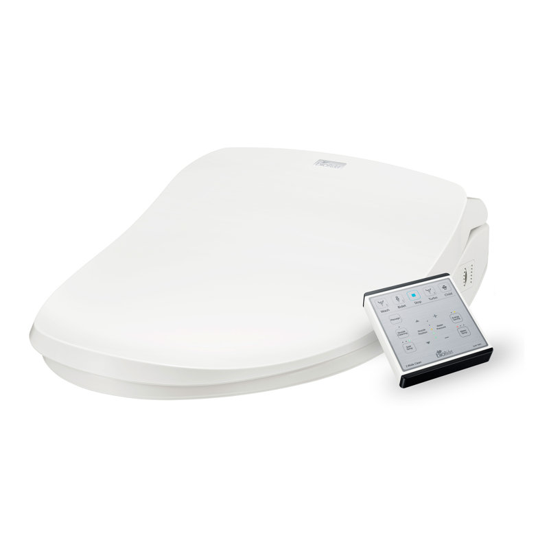 White Round Electric Bidet Toilet Seat with Remote Control