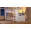Lits simples superposés avec lumières à DEL et rangement, 6 tiroirs, lit superposé simple au-dessus de simple, lit bas en métal avec échelle de sécurité et garde-corps, peu encombrant-1298508477