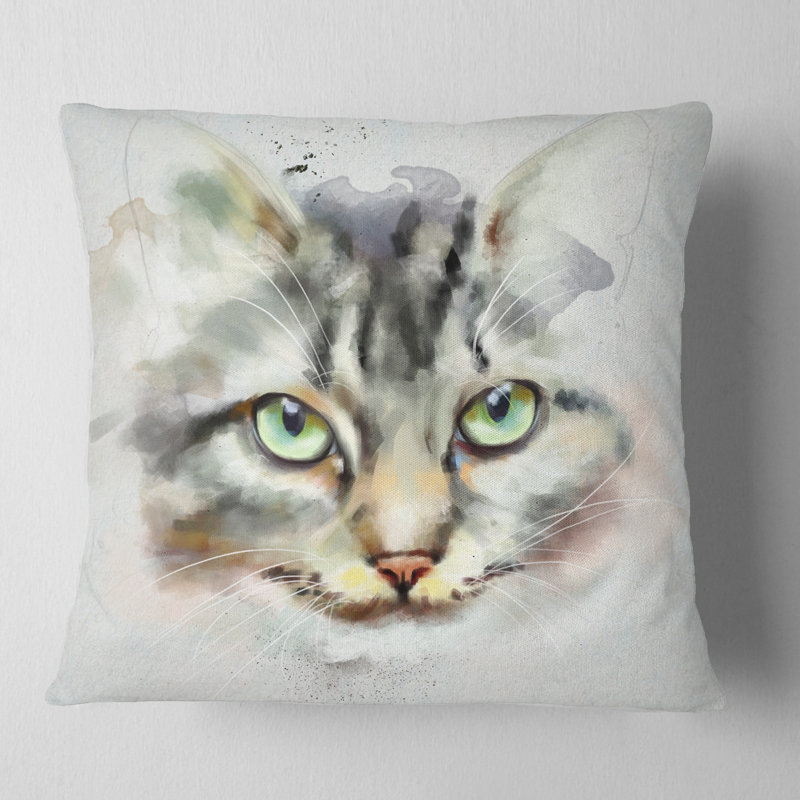 Coussin aquarelle, 18 po x 18 po, Carré