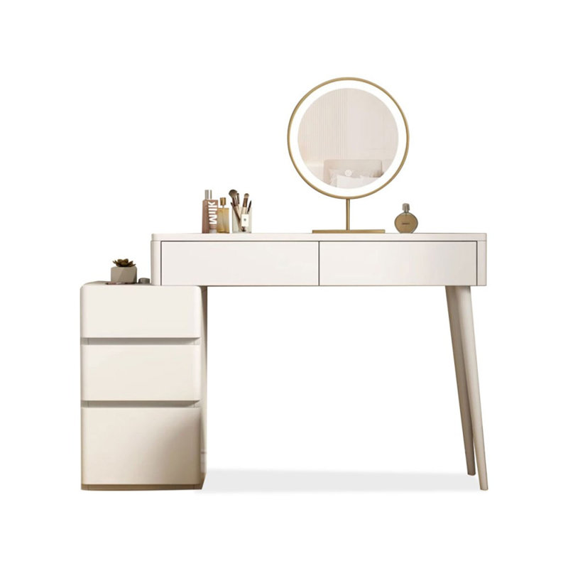Makeup Vanity with Light mirror,5 drawers