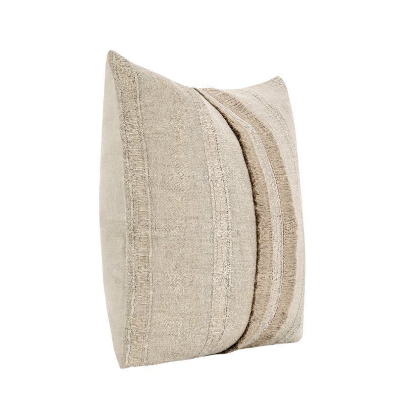 Valley 22" Woven Throw Pillow, Natural
