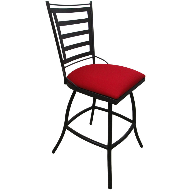 Comptoir pivotant, bar et très grand tabouret Almarion, Rouge, Tabouret de bar (siège d'une hauteur de 30 po)