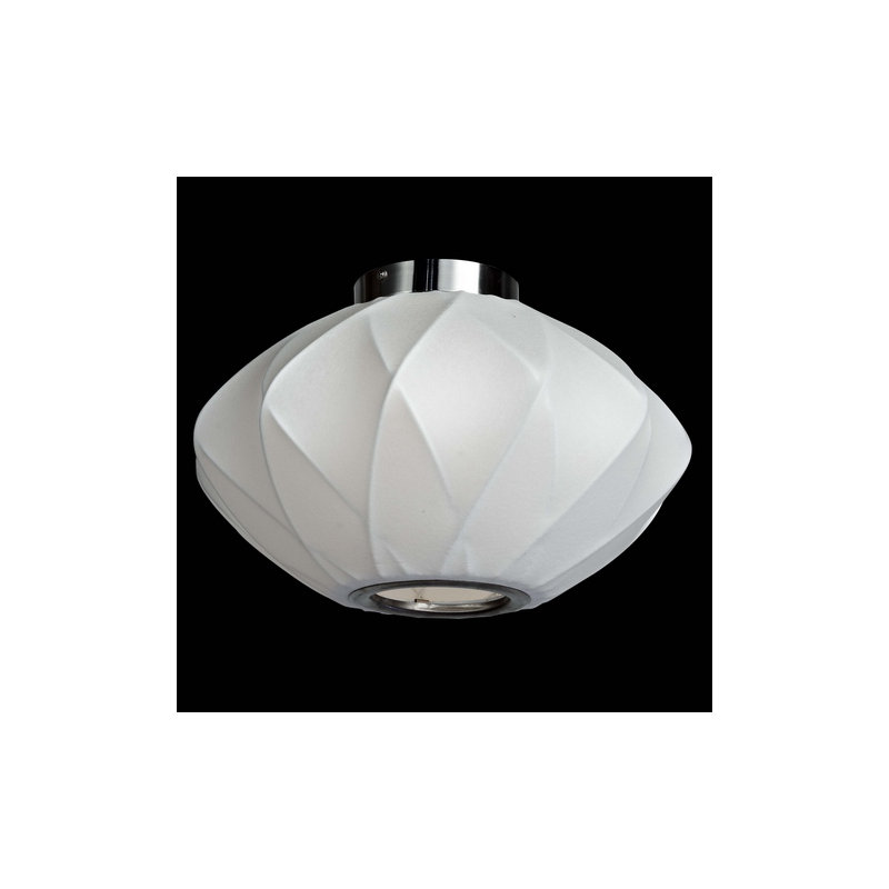 Fabric Semi Flush Mount, 9" H x 14" W x 14" D