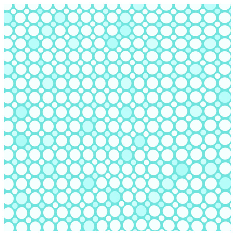 Édredon cercles à pois bleus, Lit simple