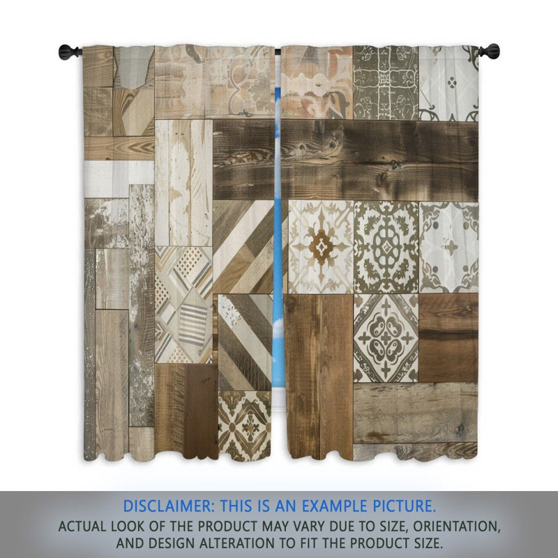 Paire de rideaux obscurcissant en polyester Akerria, L 40 po x L 61 po