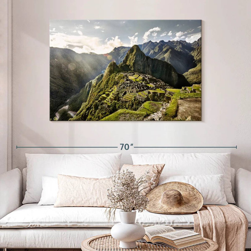 Lilie, anciennes ruines du Machu Picchu, H 32 po x l 48 po