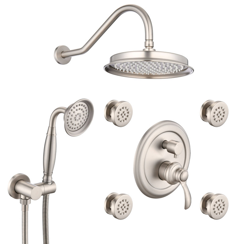 Système de douche complet, Nickel brossé