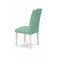 Ensemble de salle à manger 5 pièces comprenant une table ronde avec pied central et 4 chaises Parson rembourrées en similicuir blanc, 107 x 107 cm (42 x 42 pouces).-936697409-871247614-936697408