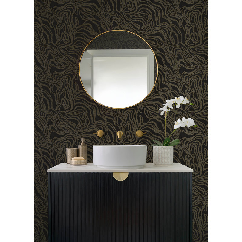 Papier peint Massar, Noir
