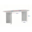 Elegant Modern Dining Table, Travertine Colour, 70 lbs Capacity | 100% Melamine Coated Particle Board, Dimensions: 70.9 x 29.5 x 35.4 inches | Stylish Solid Beige Marble Design for Contemporary Homes & Dining Rooms-1072711499-1072711501