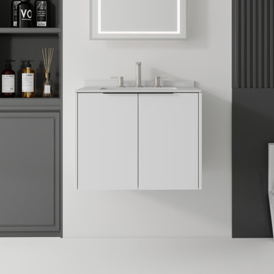 Meuble-lavabo flottant avec lavabo