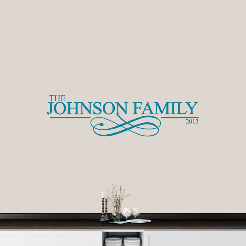 Text & Numbers Wall Decal, Teal, Yes