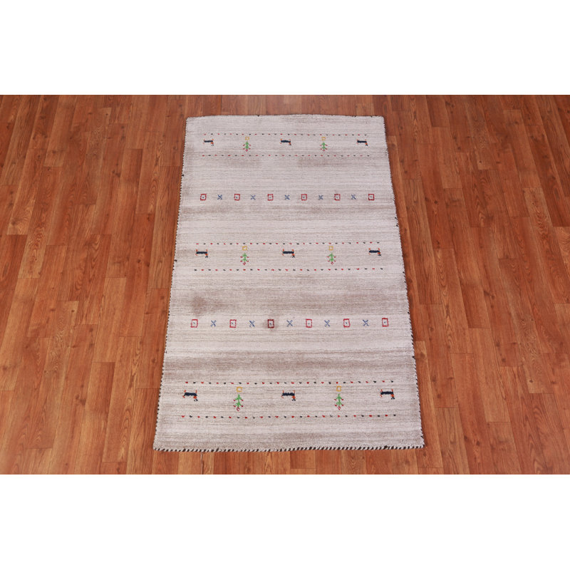 Handmade Wool Gabbeh Indian Rug 3x5
