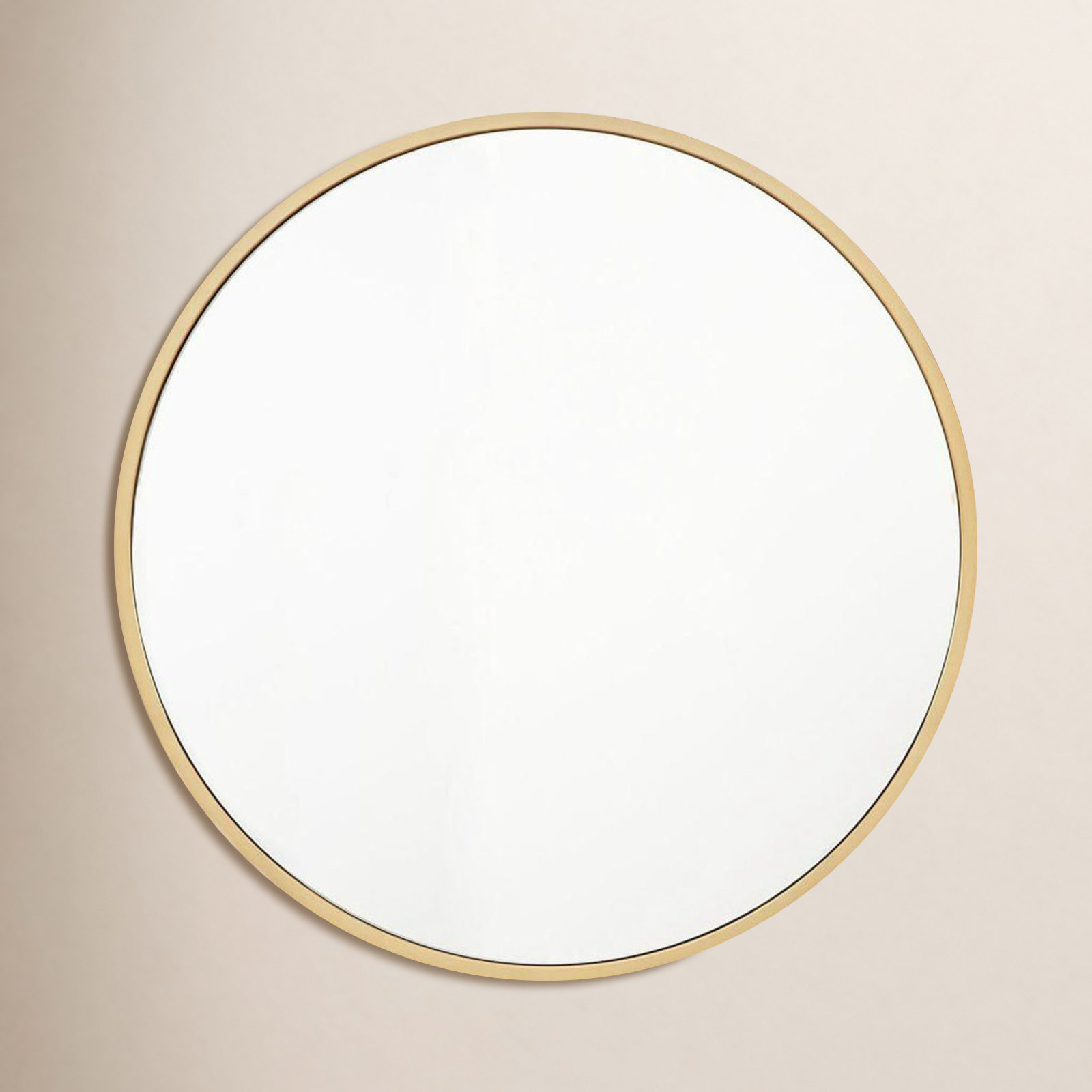 Roberts Accent Mirror, 32" x 32", Gold, Metal
