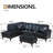 103.5" Upholstered L-Shaped Living Room Sectional-42074388-31269334