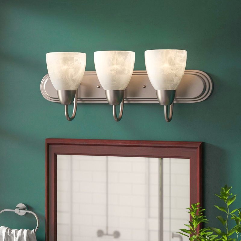 Éclairage pour meuble-lavabo 3 lumières Jefferson, Nickel brossé