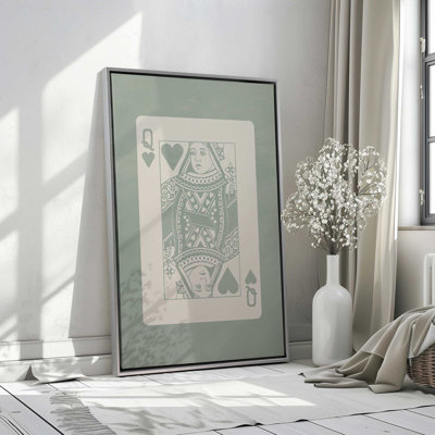 Sage Queen Card Canvas Print in a Frame
