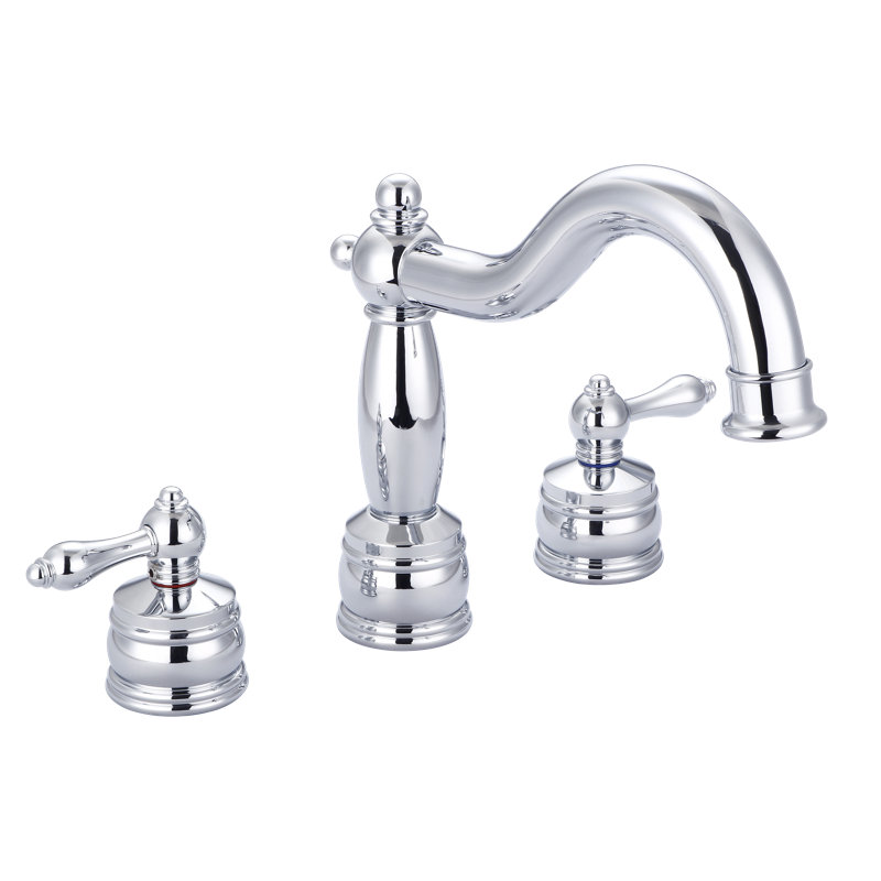 Robinet de baignoire romaine à deux poignées Castille, Chrome