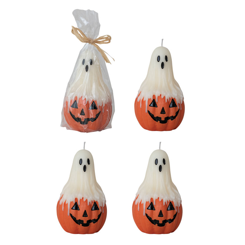 Unscented Pumpkin Ghost Candle