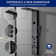 5-Jet Rainfall Shower Panel System with Rainfall Shower Head and Shower Wand Shower Tower in